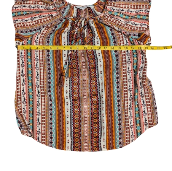 Liverpool LA Petal Sleeve Top Woven - Vibrant Festival Boho Chic Size S - Picture 10 of 10